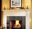 wood mantel makeover.